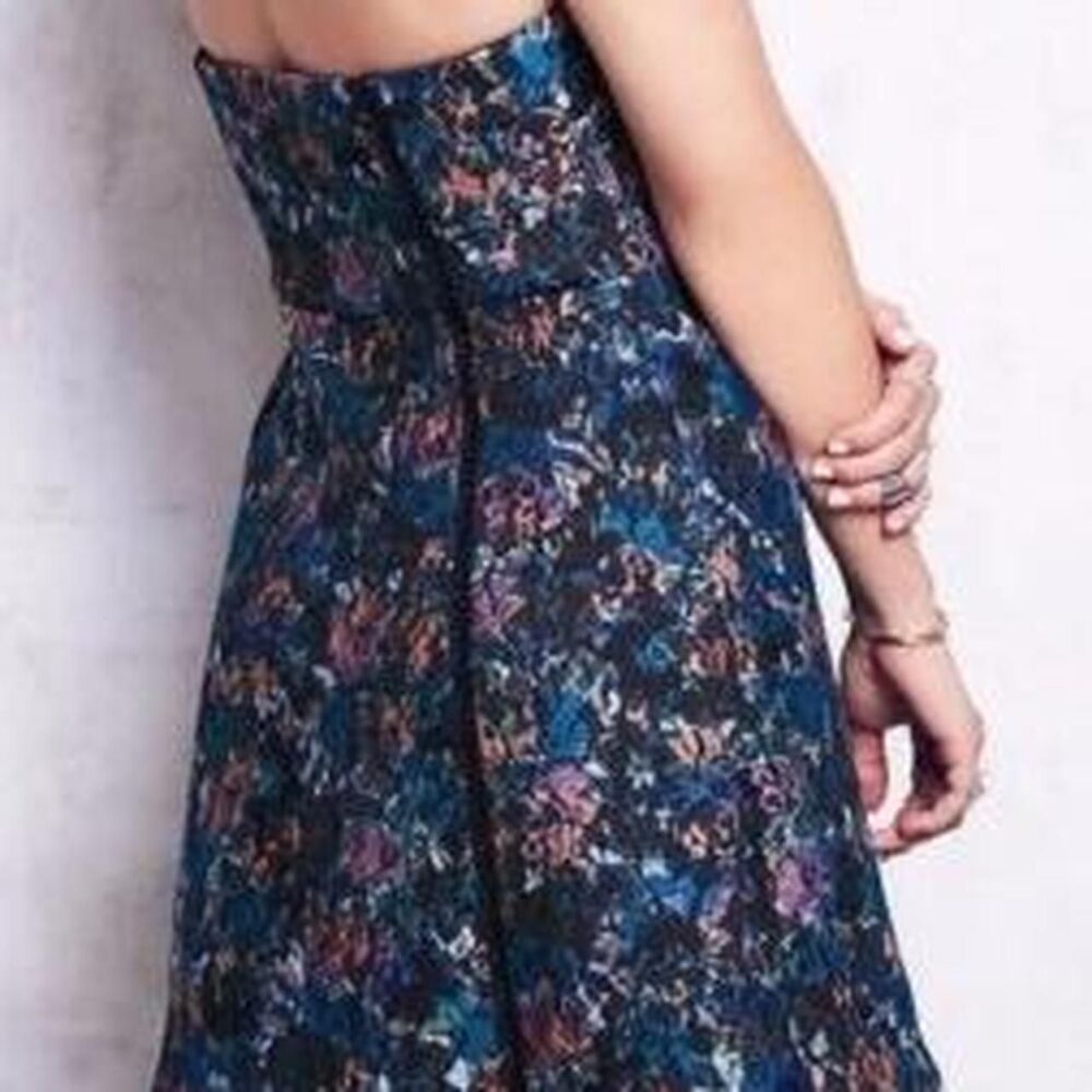 Free People Lily floral print lace strapless mini dress Graduation | Size 10 - Picture 2 of 8